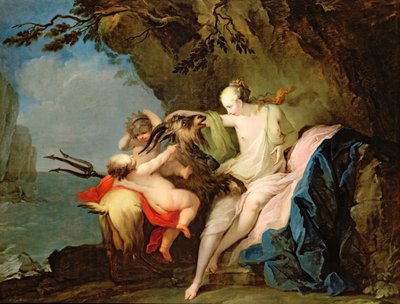 The Nymph Adrastia and the Goat Amalthea with the Infant Zeus by Ignaz Stern